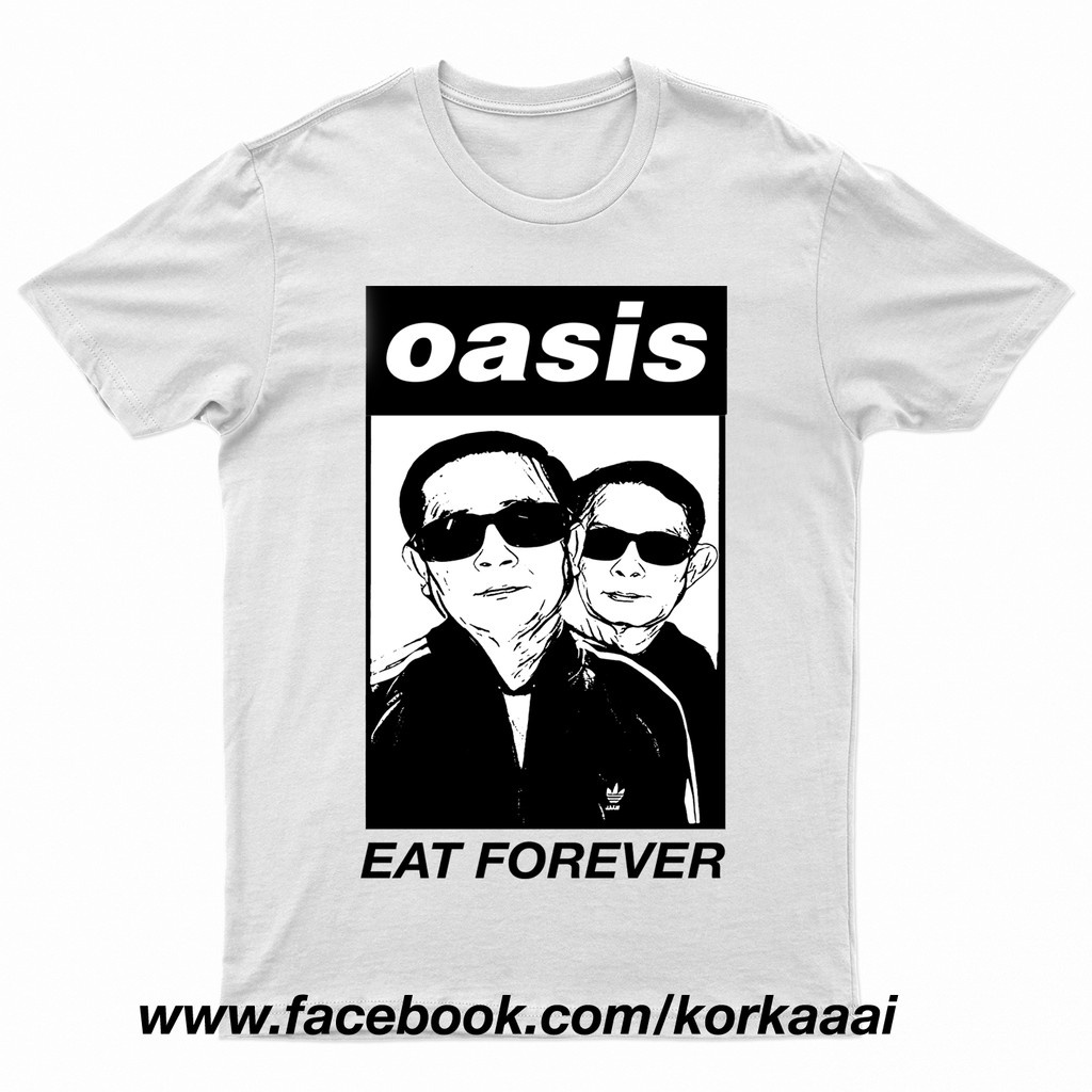 พิมพ์ลาย เสื้อยืด Oasis Eat Forever T-shirt