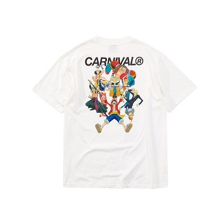 [S-5XL]เสื้อยืดที่คุณต้องการCARNIVAL X ONE PIECE STRAW HAT PIRATES T-SHIRT WHITE Lขนาดเต็มS-5XL