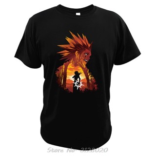 เสื้อยืดลําลอง แขนสั้น พิมพ์ลาย Kingdom Hearts สําหรับผู้ชาย