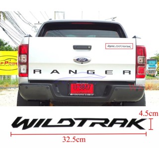 1ชิ้น สติกเกอร์ WILDTRAK สีดำ ฟอร์ด เรนเจอร์ ฝาท้าย 2012 - 2019 FORD RANGER T6 ป้ายติดฝาท้าย โลโก้ฝาท้าย Sticker Logo