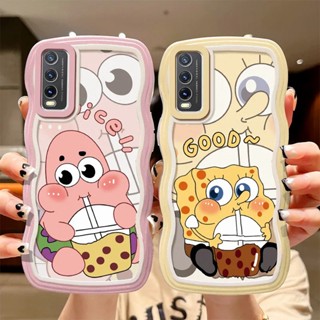 เคสโทรศัพท์มือถือแบบนิ่ม Tpu ใส ลายการ์ตูนคลื่นน่ารัก สําหรับ Vivo Y20 Y12S Y12A Y20S Y20