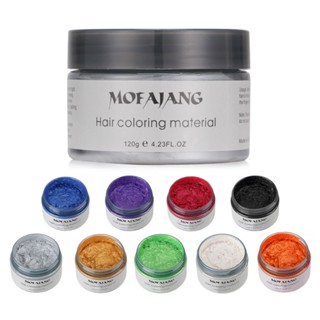 Mofajang แว็กซ์จัดแต่งทรงผม เจลย้อมผม สีเงิน สีเทา ธรรมชาติ แบบใช้แล้วทิ้ง สําหรับผู้หญิง และผู้ชาย