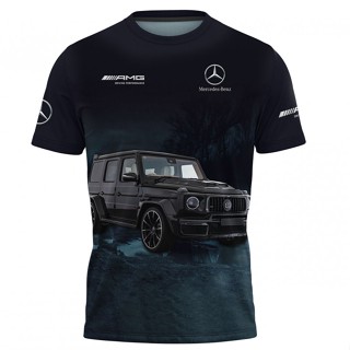 เสื้อกีฬาแขนสั้น ลายทีม Mercedes D046 3D