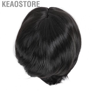 Keaostore Short Black Wigs  Curly Hairstyle Natural Daily Wig for