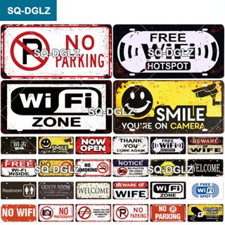 [SQ-DGLZ] โปสเตอร์ป้ายทะเบียนกล้อง โลหะ WiFi สําหรับตกแต่งผนังบ้าน บาร์