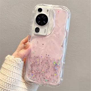 เคสซิลิโคนนิ่ม แบบใส ประดับเลื่อม กลิตเตอร์ สําหรับ Huawei P50 Pro P40 P30 Mate 50 40 30 P40 Lite