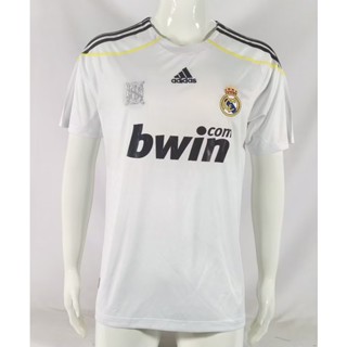 เสื้อกีฬาแขนสั้น ลายทีมฟุตบอล Real Madrid 09-10 Real Madrid วินเทจ ไซซ์ S-XXL สําหรับผู้ชาย AAA