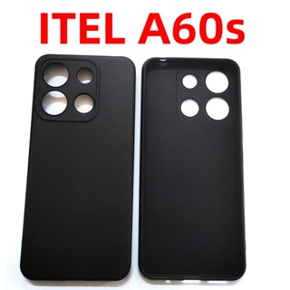 Itel A60 A622L A60s เคสโทรศัพท์ สีดํา ด้าน กันตก เคส TPU นิ่ม เคสโทรศัพท์มือถือ