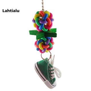 Lahtialu ลูกบอลรองเท้าผ้าใบ หลากสีสัน สําหรับนกแก้ว นกเคี้ยว ดาว รองเท้า กรงนก ปีนเขา ของเล่นแขวน