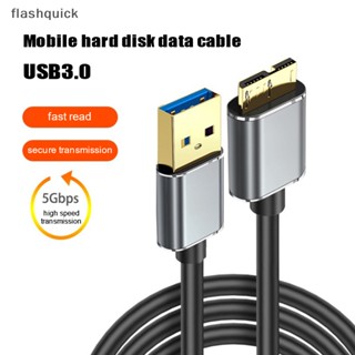 Flashquick สายเคเบิลฮาร์ดไดรฟ์ภายนอก USB Micro B Cable HDD Cable Micro Data Cable Nice