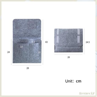 [Freneci2] กระเป๋าผ้าสักหลาด แบบแขวนข้างเตียง สําหรับจัดเก็บหนังสือ