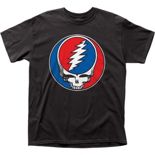 เสื้อยืด พิมพ์ลายโลโก้ Grateful Dead