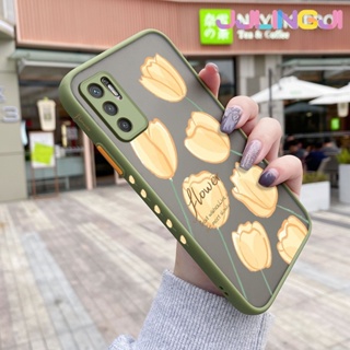 เคสซิลิโคนนิ่ม แบบใส ขอบสี่เหลี่ยม ลายดอกไม้สีเหลือง กันกระแทก สําหรับ Xiaomi Mi POCO M3 Pro 4G POCO M3 Pro 5G Redmi Note 10 5G Note 11 SE