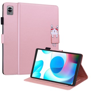 เคสแท็บเล็ต ฝาพับ ลายสัตว์น่ารัก พร้อมขาตั้ง แฟชั่น สําหรับ OPPO Realme Pad Mini 8.7 นิ้ว Pad 10.4 นิ้ว RMP2105 RMP2102 2103 Realme Pad Mini 8.7 นิ้ว