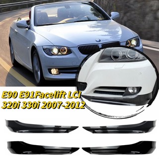 ชุดกันชนหน้ารถยนต์ สีดําวาว สําหรับ BMW 3 Series E90 E91 Facelift LCI 320i 330i 2007-2012