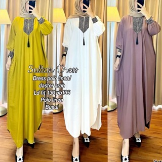 Sultan Maxy Gamis Muslim Maxi Modern Contemporary Basic Premium All Size Fit To XXL Jumbo Besar Lebaran