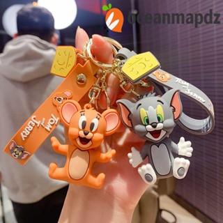 Oceanmapdz ทอมแอนด์เจอร์รี่ พวงกุญแจ น่ารัก เครื่องประดับ พวงกุญแจ กระเป๋า จี้ ตัวละครอนิเมะ การ์ตูน อะนิเมะ พวงกุญแจ