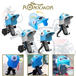 Ronxmor ที่วางโทรศัพท์ รถจักรยานยนต์ ที่วางโทรศัพท์ สากล ยืดหยุ่น กันน้ํา รถจักรยานยนต์ หมวกกันน็อค ขนาดเล็ก ขาตั้งโทรศัพท์ พร้อมที่บังแดด ที่จับรถจักรยานยนต์ แรงโน้มถ่วง เมาท์