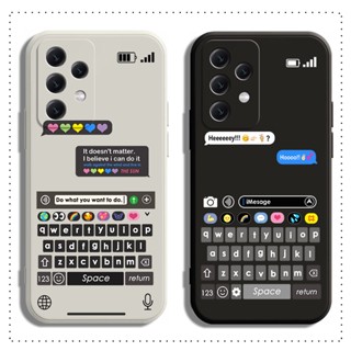 เคส Samsung A04 A03 A02S A04 A03S A02 M02 A71 A51 A11 M11 A70 A70S A50 A30S A50S A20 A30 A10S 4G 5G โทรศัพท์มือถือนิ่ม ลายกล่องโต้ตอบ สีขาวดํา สําหรับ