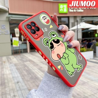 เคสมือถือ แบบใส ลายการ์ตูนชินจัง ขอบสี่เหลี่ยม กันกระแทก สําหรับ Realme 8 4G Realme 8 Pro