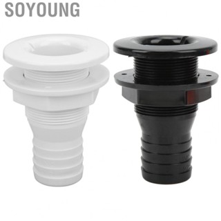 Soyoung Thru Hull Hose Connector  Durable Boats Fitting Straight ABS for Marines