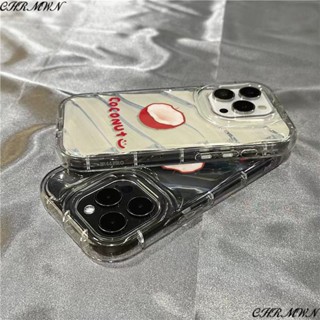 เคสโทรศัพท์มือถือนิ่ม กันกระแทก ลายมะพร้าว เรียบง่าย สีน้ําตาล สําหรับ Apple Iphone 128 14proins plusmax7 13 0J7E 11