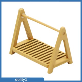 [Dolity1] ชั้นวางของไม้ สเกล 1/12 สําหรับตกแต่งบ้านตุ๊กตา