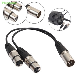 (Plusflower) อะแดปเตอร์สายเคเบิ้ลแยกเสียง 3-Pin XLR Male To Dual XLR Female Y Splitter สําหรับไมโครโฟน