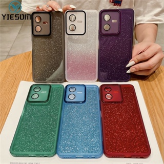 เคสโทรศัพท์ซิลิโคน แบบนิ่ม ลายกากเพชร ป้องกันกล้อง สําหรับ Vivo Y16 Y02S Y36 Y35 Y22 Y22S 2022 Y02 4G