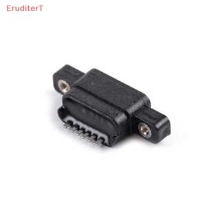 [EruditerT] ซ็อกเก็ตเชื่อมต่อ USB3.1 Type-C 6 Pin SMD DIP สําหรับพอร์ตชาร์จ DIY PCB 2 ชิ้น [ใหม่]