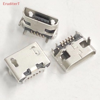 [EruditerT] ซ็อกเก็ตเชื่อมต่อแจ็ค Micro USB Type B ตัวเมีย 5Pin 0.8 มม. 100 ชิ้น [ใหม่]