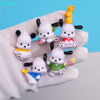 Epmn&gt; ฟิกเกอร์ PVC รูปการ์ตูนอนิเมะ Kawaii Sanrios Pochacco PC Dog Q Version Gacha DIY อุปกรณ์เสริม สําหรับของขวัญ 5 ชิ้น ต่อชุด