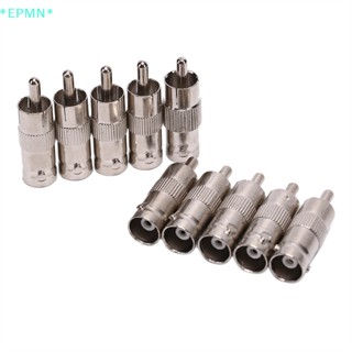 Epmn&gt; อะแดปเตอร์เชื่อมต่อสายเคเบิลกล้องวงจรปิด BNC Female to RCA Male Coax 10 ชิ้น
 ใหม่