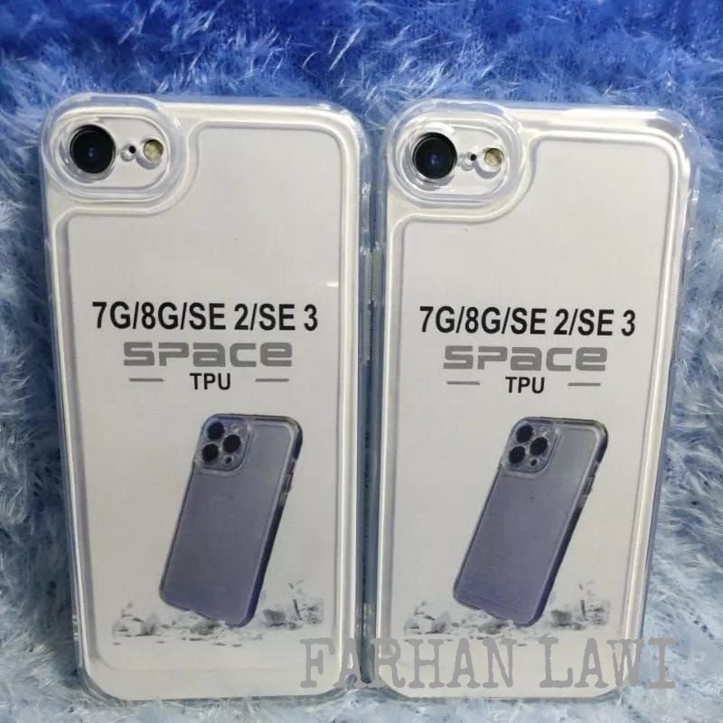 เคสนิ่ม Clear Space TPU Bening iPhone 7G/8G/SE 2/SE 3 ซิลิคอนป้องกันกล้อง