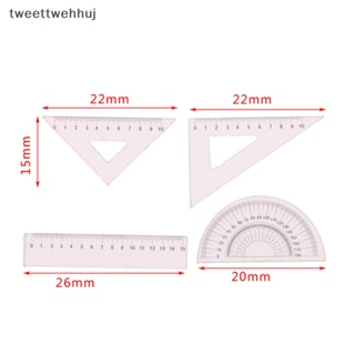 Tw โมเดลไม้บรรทัดจิ๋ว 1:12 สําหรับตกแต่งบ้านตุ๊กตา 4 ชิ้น