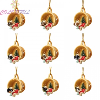 【COLORFUL】For Christmas Tree Decorations with Lovely Dog Sleeping in Nest Ornaments