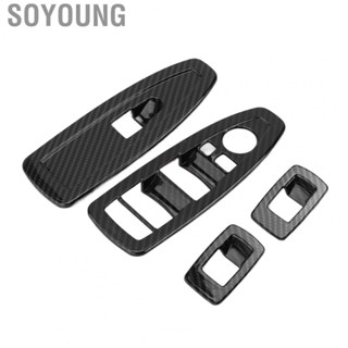 Soyoung Window Switch Cover Carbon Fiber Style Trim for Car Modification Replacement X2 F47 2018-2021