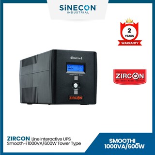 ZIRCON เครื่องสำรองไฟฟ้า Line Interactive UPS/ Smooth-i/ 1000VA/600W/ Digital Display (Tower type)