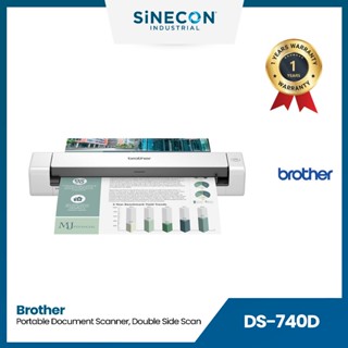 Brother บราเดอร์ เครื่องสแกนเอกสารแบบพกพา DS-740 Portable Document Scanner, สแกนสองหน้า By Sinecon