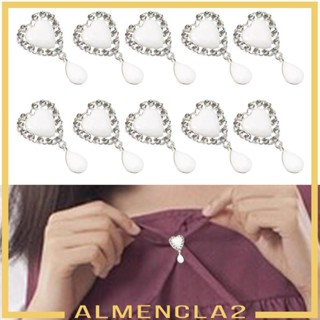 [Almencla2] จี้พลอยเทียม ทําความร้อน สําหรับตกแต่งสร้อยคอ กระเป๋า เสื้อผ้า 10 ชิ้น