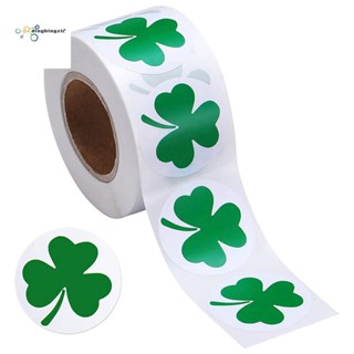 Patricks Day สติกเกอร์ฉลาก Shamrock 1-1/2 นิ้ว สําหรับตกแต่ง