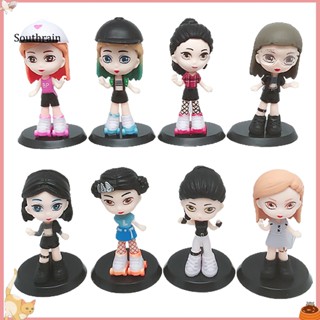 Sta โมเดลฟิกเกอร์ PVC Blackpink ของขวัญคริสต์มาส ของเล่นสําหรับเด็ก 8 ชิ้น