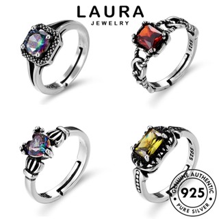 Laura Jewelry แหวนเงิน 925 ประดับเพชรโมอิส สไตล์วินเทจ สําหรับผู้หญิง M075