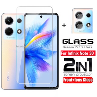 2in1 Full Transparent Tempered Glass For Infinix Note 30 Pro 30Pro Note30 Note30Pro 4G 5G Glass Back Camera Lens screen protector film Tempered Glass Back Cover Film