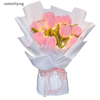 Nf ดอกไม้ปลอม ดอกทิวลิป แฮนด์เมด สําหรับถักโครเชต์ nobleflying