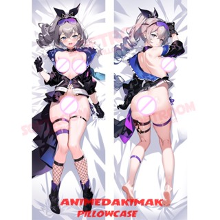 Honkai ปลอกหมอน แบบนิ่ม ลายอนิเมะญี่ปุ่น Otaku Wolf Dakimakura ขนาด 50x160 ซม. สีเงิน สําหรับตกแต่งบ้าน โซฟา เตียง DK4630