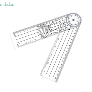 NICKOLAS ไม้โปรแทรกเตอร์ หมุนได้ 360 องศา สําหรับโรงเรียน