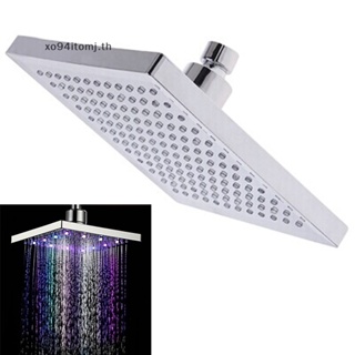 Xotomj ไฟหน้า LED ทรงสี่เหลี่ยม เปลี่ยนสีอัตโนมัติ 7 สี สําหรับห้องน้ํา