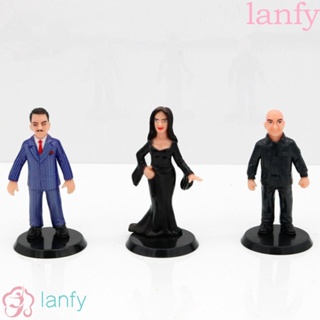 LANFY โมเดลตุ๊กตาฟิกเกอร์ Addams แบบเรียบ เหมาะกับของขวัญวันเกิด สําหรับครอบครัว วันพุธ ฮาโลวีน