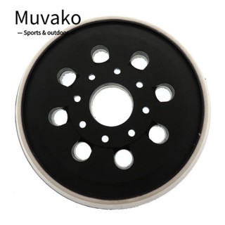 MUVAKO แผ่นกระดาษทรายขัดไฟฟ้า PU มีกาวในตัว 123 มม. ถาดบักเกิล PU 5 นิ้ว 8 หลุม สําหรับหมอ GEX125-1A